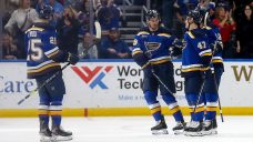 Blues lose Krug, Saad to injuries in game vs. Panthers