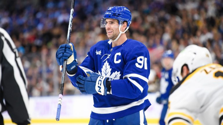 Toronto Maple Leafs captain John Tavares (91). (Christopher Katsarov/CP)