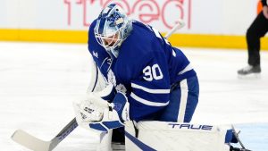 Toronto Maple Leafs goaltender Matt Murray (30) makes a save during first period NHL action against the Nashville Predators in Toronto on Wednesday January 11, 2023. (Frank Gunn/CP)