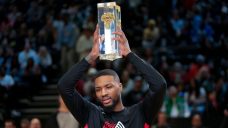 Trail Blazers&#8217; Lillard wins 3-point contest after Pacers&#8217; Haliburton ties record