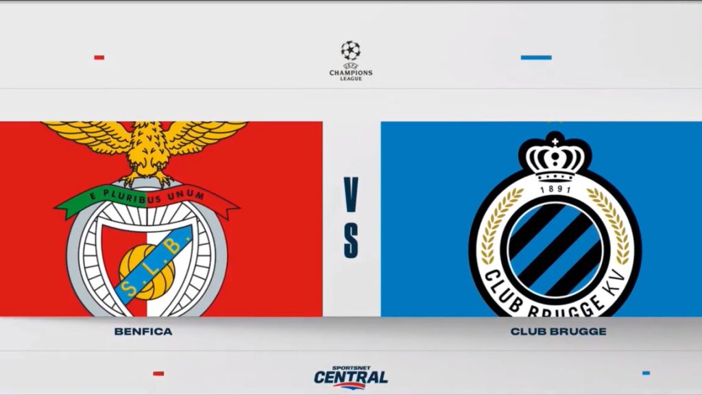 Champions League: Club Brugge vs Benfica