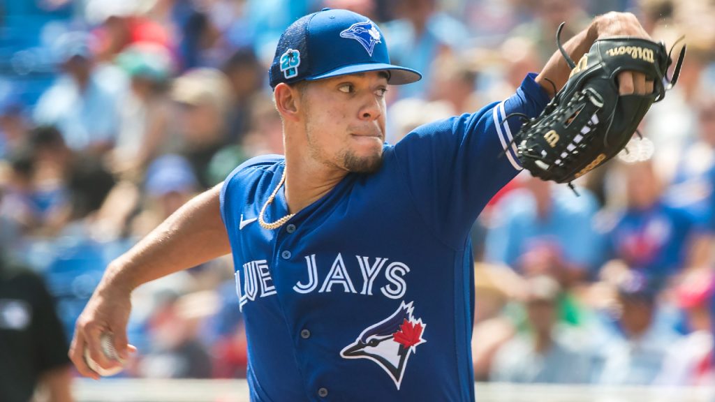 This is a Saturday, March 19, 2022 photo of pitcher Jose Berrios