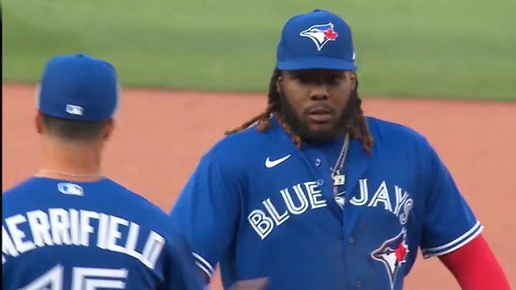 Vladimir Guerrero Jr. Gets Taped To The Dugout By His Teammates