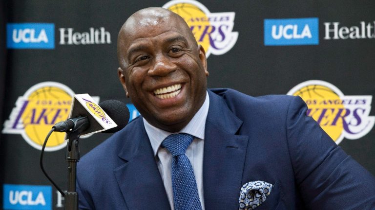 Los Angeles Lakers icon Earvin "Magic" Johnson. (Damian Dovarganes/AP)