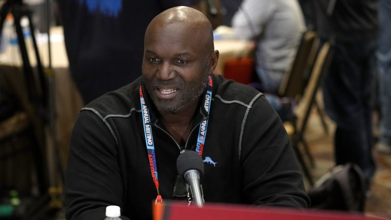 Tampa Bay Buccaneers head coach Todd Bowles speaks during the NFC head coaches availability at the NFL football meetings, Tuesday, March 28, 2023, in Phoenix. (Matt York/AP)