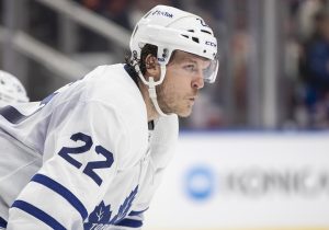 Toronto Maple Leafs' Jake McCabe (22) plays against the Edmonton Oilers during second period NHL action. (Jason Franson/THE CANADIAN PRESS)