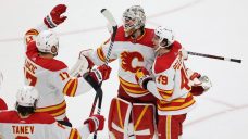 Flames stay in playoff hunt after dramatic review, Markstrom&#8217;s heroics