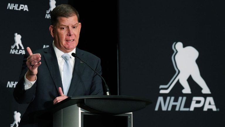 Martin Walsh, The National Hockey League Players’ Association newly appointed Executive Director, holds a press conference. (Nathan Denette/CP)