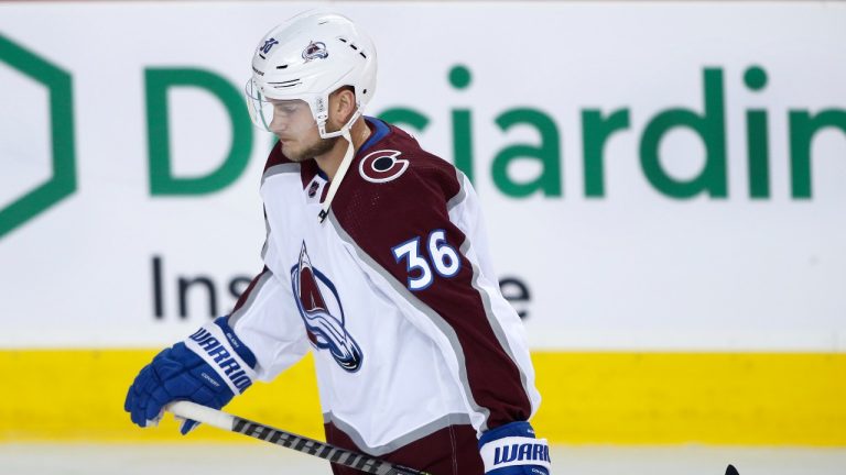 Former Colorado Avalanche player Anton Blidh, from Sweden, at a game against the Calgary Flames in Calgary, Alta., on Oct. 13, 2022. (Larry MacDougal/CP)