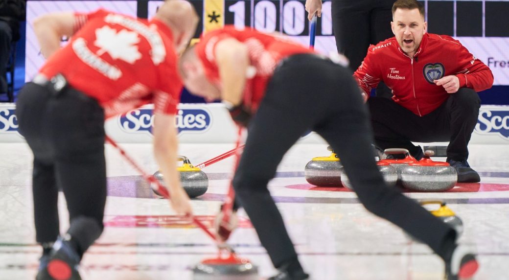 Defending champion Gushue wins opening game at Tim Hortons Brier