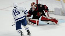 Maple Leafs survive Senators&#8217; late rally as Kerfoot scores shootout winner