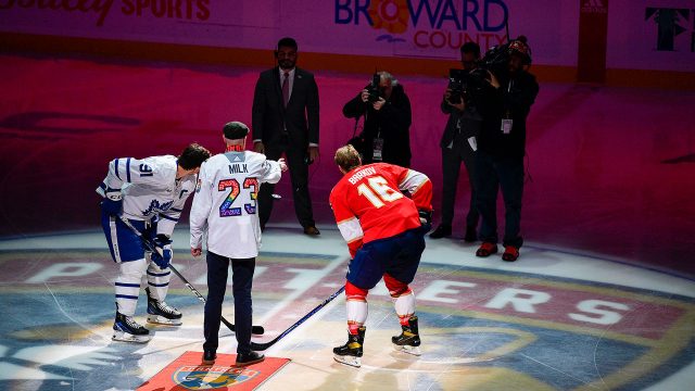 Buffalo Sabres' Ilya Lyubushkin sits out Pride night warmups