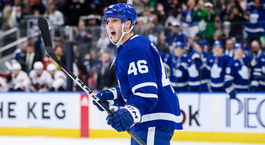 Maple Leafs loan forward Alex Steeves to AHL Marlies