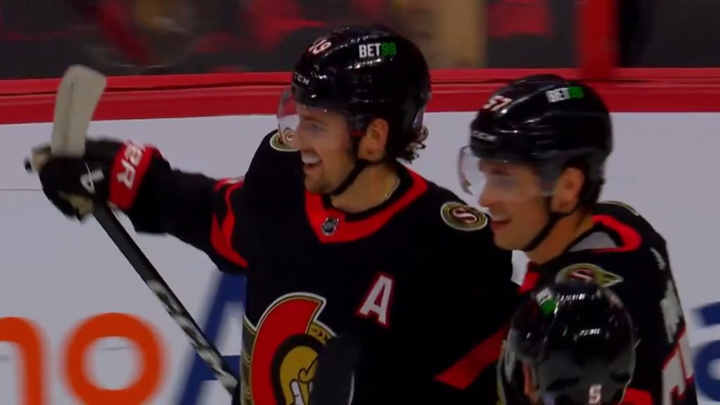 Batherson scores twice in 53 seconds, Sens beat Maple Leafs - The