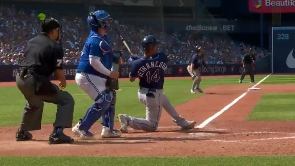 Christian Bethancourt's catch on the run, 04/19/2022