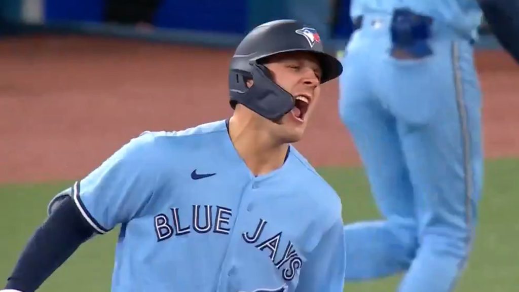 Daulton Varsho knocks in a career-high five runs to lead Jays' offence