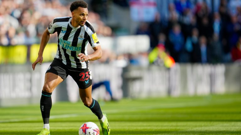 Newcastle's Jacob Murphy, seen in this file photo, scored twice for Newcastle United on Sunday, April 23, 2023. (Jon Super/AP) 