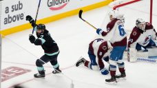 Kraken tie series with OT win vs. Avalanche but lose McCann to injury