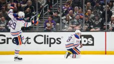 Oilers rally to beat Kings in OT, tie series at 2-2