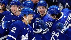 Aston-Reese scores twice, leads Maple Leafs over Blue Jackets