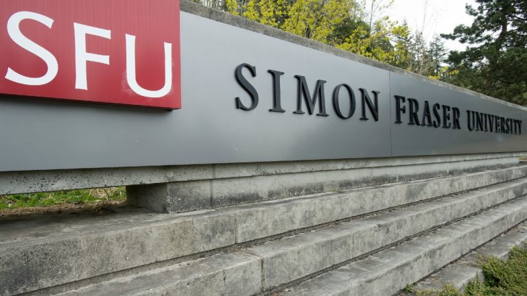 Simon Fraser University is pictured in Burnaby, B.C., Tuesday, Apr 16, 2019. The university has ceased its football program, school president Joy Johnson announced Tuesday. Jonathan Hayward/THE CANADIAN PRESS