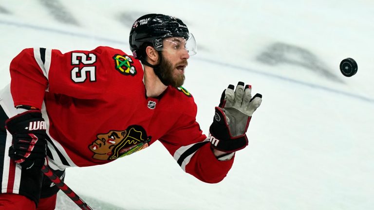 Former Chicago Blackhawks defenceman Jarred Tinordi. (LM Otero/AP)