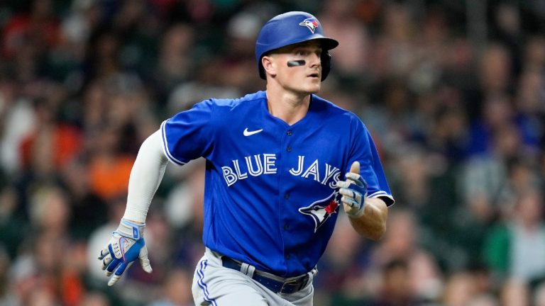 Toronto Blue Jays' Matt Chapman runs the bases after hitting a solo home run against the Houston Astros during the fourth inning of a baseball game Tuesday, April 18, 2023, in Houston. (Eric Christian Smith/AP)