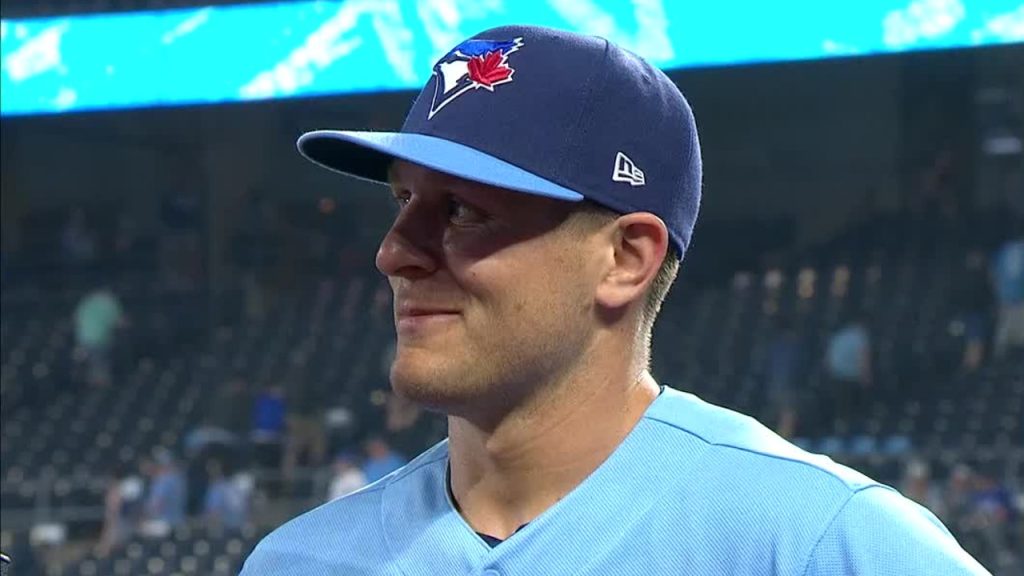 Daulton Varsho having a great time with Blue Jays