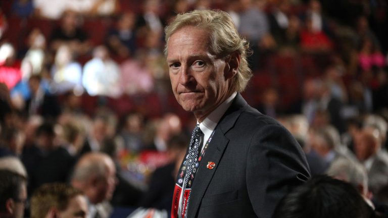 Don Maloney of the Calgary Flames attends the 2017 NHL Draft at United Center in Chicago, Illinois. (Dave Sandford/Getty Images)