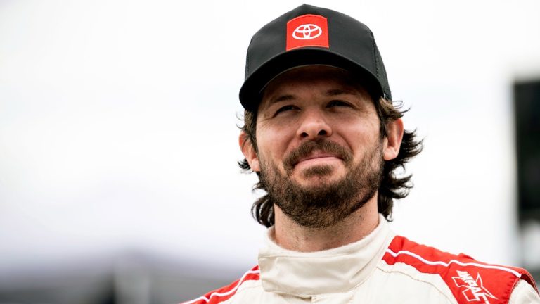 FILE - Ryan Truex looks on prior to a NASCAR Xfinity auto race at Darlington Raceway, May 7, 2022, in Darlington, S.C. Truex has won his first career NASCAR race after 188 starts across all three national series. He took the checkered flag Saturday, April 29, 2023, in the Xfinity Series race at Dover Motor Speedway. (Matt Kelley/AP)