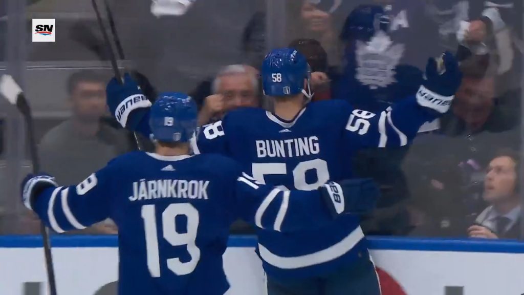 Leafs' Michael Bunting ejected in Game 1 against Lightning