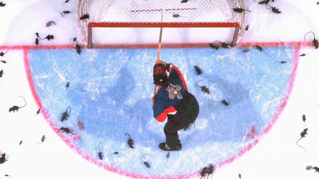 Florida Panthers fans throw fake rats on ice in long-standing