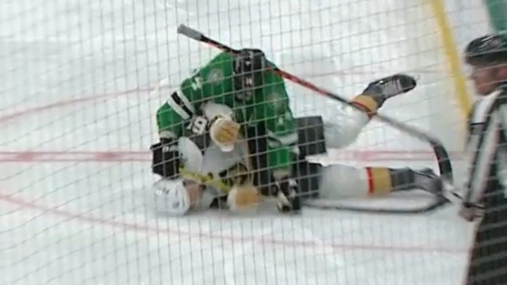 Benn Gets Tossed for Cross-Checking Stone; Golden Knights Explode