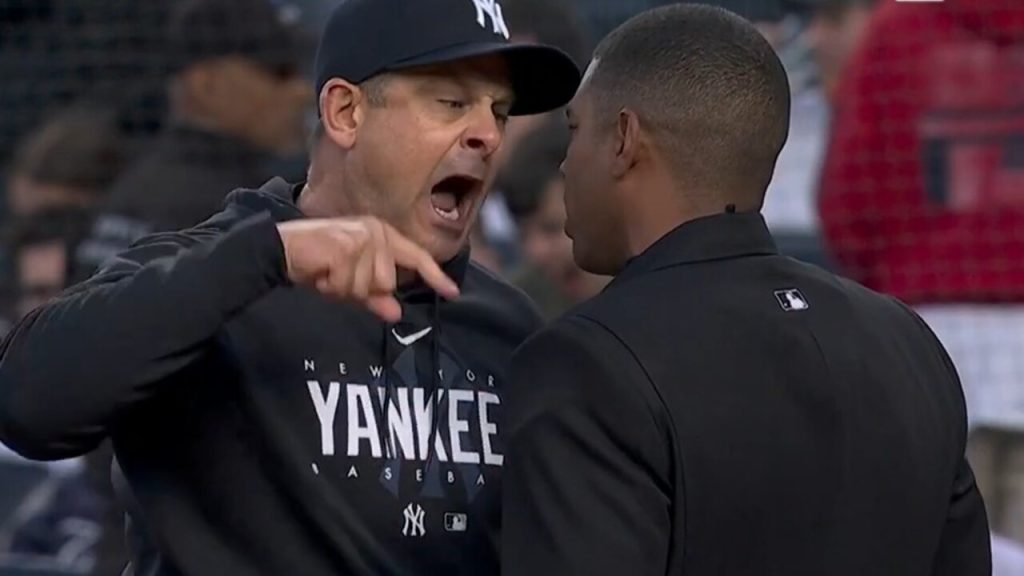 Yankees manager Aaron Boone suspended one game for on-field antics