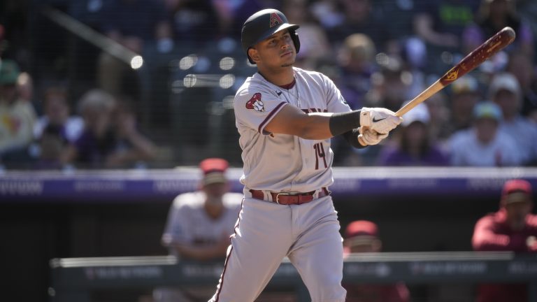 Arizona Diamondbacks catcher Gabriel Moreno (14). (David Zalubowski/AP)