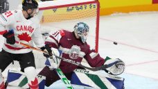 Flames&#8217; Weegar, Canadiens&#8217; Montembeault lead Canada to win over Latvia at worlds