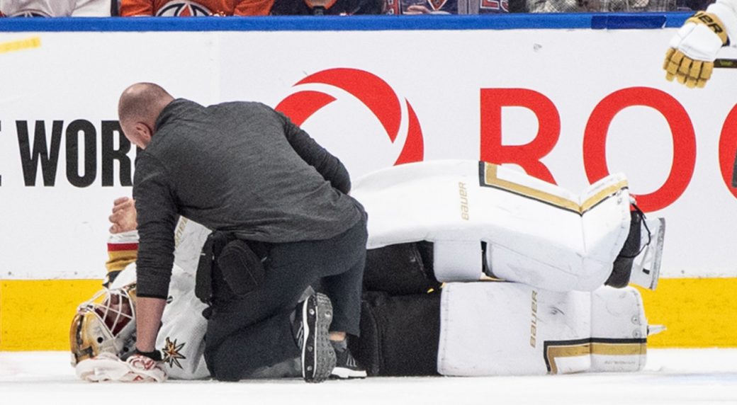 Reports: Golden Knights Goalie Brossoit Undergoing Testing For Injury ...