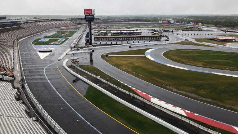 Charlotte Motor Speedway plans to reconfigure its 17-turn, 2.28-mile “roval” course in time for the Oct. 13 playoff race. (Steve Reed/AP)