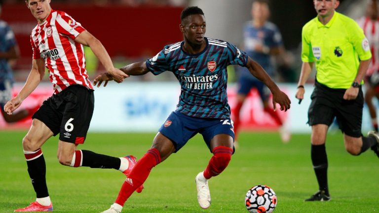 The United States can select Folarin Balogun, centre, after the England Under-21 forward who has starred in the French league opted to represent the 2026 World Cup co-host. (Ian Walton/AP)