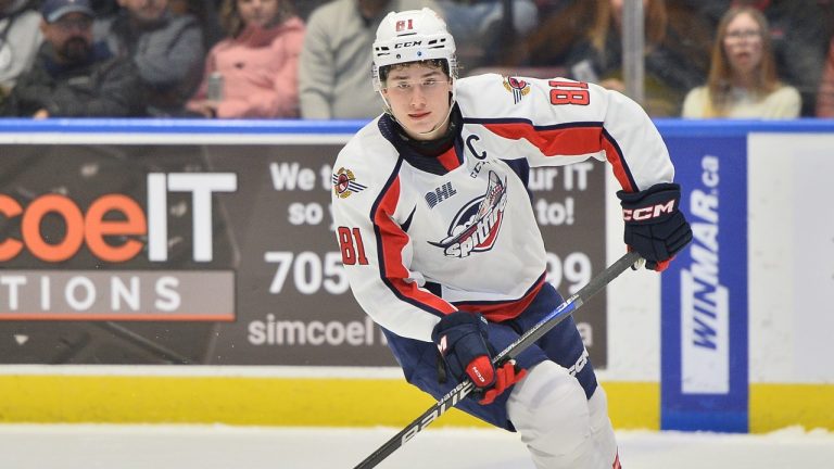 Matthew Maggio of the Windsor Spitfires. (Terry Wilson/OHL Images.)