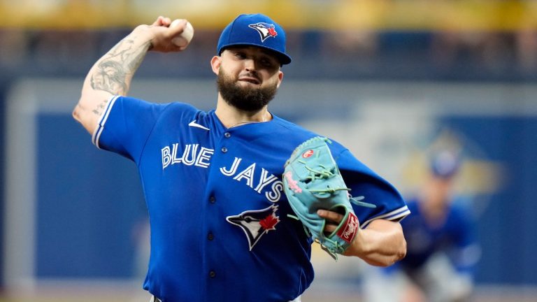 Toronto Blue Jays starting pitcher Alek Manoah. (Chris O'Meara/AP)