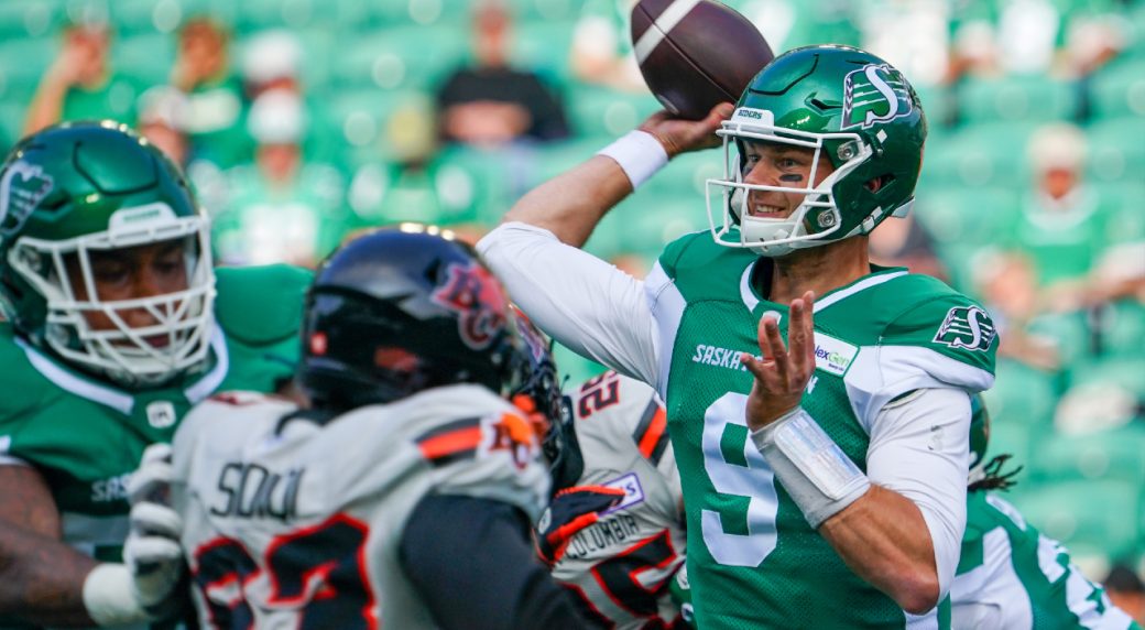 Roughriders' Jake Dolegala ready for start under centre against Lions