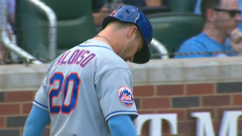 What happened to Pete Alonso? Mets star exits game in the 1st inning vs  Braves