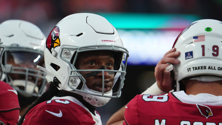 Arizona Cardinals wide receiver DeAndre Hopkins (10) against the Denver Broncos of an NFL football game Sunday, December 18, 2022, in Denver. The Arizona Cardinals released five-time Pro Bowl wide receiver Hopkins in a salary cap move Friday, May 26, 2023, after they failed to find a trading partner in the offseason. (Bart Young/AP)