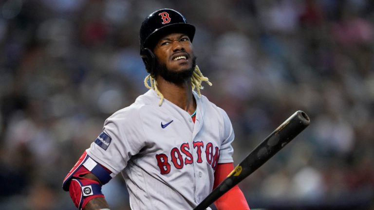 Boston Red Sox centre fielder Raimel Tapia has been designated for assignment. (Matt York/AP) 