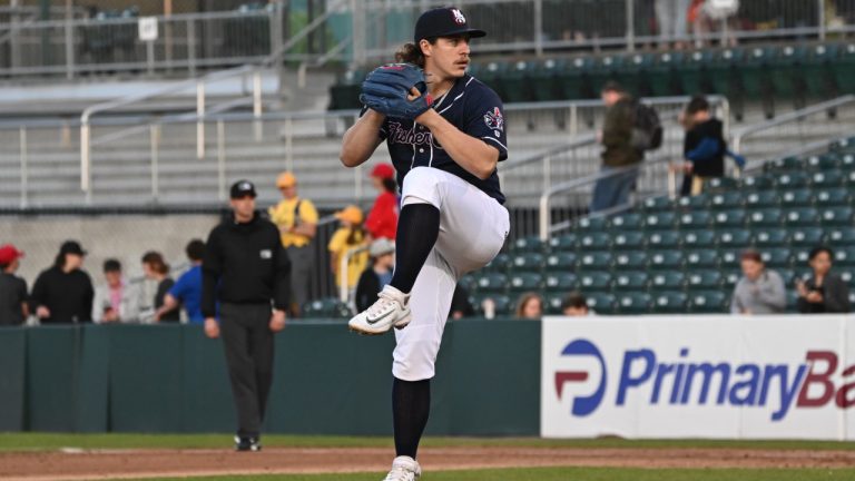 Blue Jays prospect Chad Dallas is better known as "Cheese." (Photo courtesy of Cindy Lavigne / Fisher Cats)