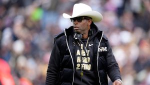 Colorado head coach Deion Sanders. (David Zalubowski/AP)