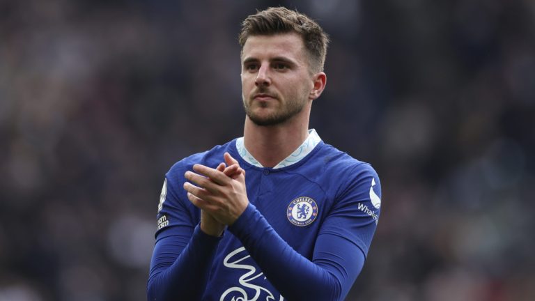 Chelsea's Mason Mount reacts after his team lost the English Premier League soccer match between Tottenham Hotspur and Chelsea at Tottenham Hotspur Stadium in London, Sunday, Feb. 26, 2023.(Ian Walton/AP)