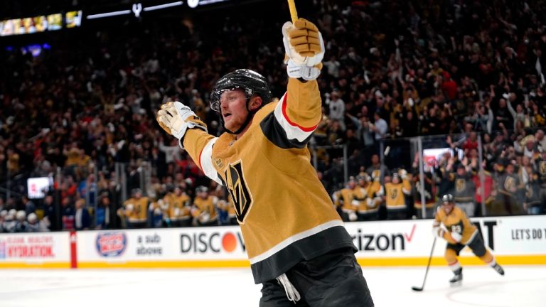 Vegas Golden Knights centre Jack Eichel. (Lucas Peltier/AP)