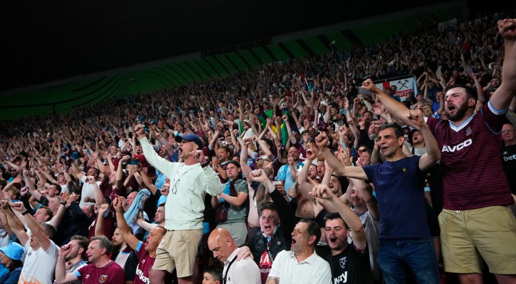 Hajduk Split fans during the UEFA Europa League Play-Off, First
